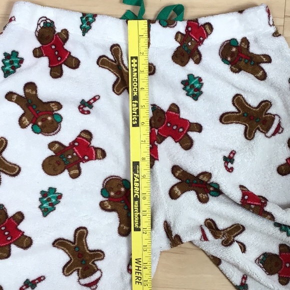 Simple Pleasures Cozy Fuzzy Fleece Gingerbread Fleece PJ Bottoms Medium - Picture 8 of 10